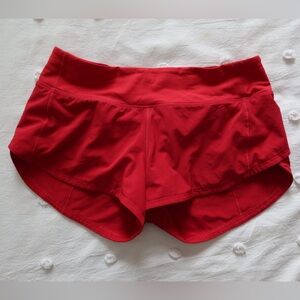 Lululemon Athletica Bold Red Athletic Shorts